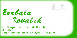 borbala kovalik business card